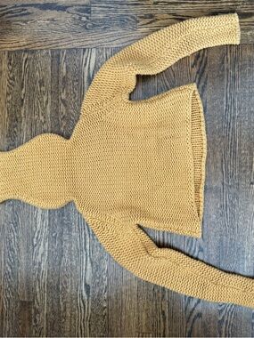 MaxMara Mustard Chunky Knit Women's Sweater